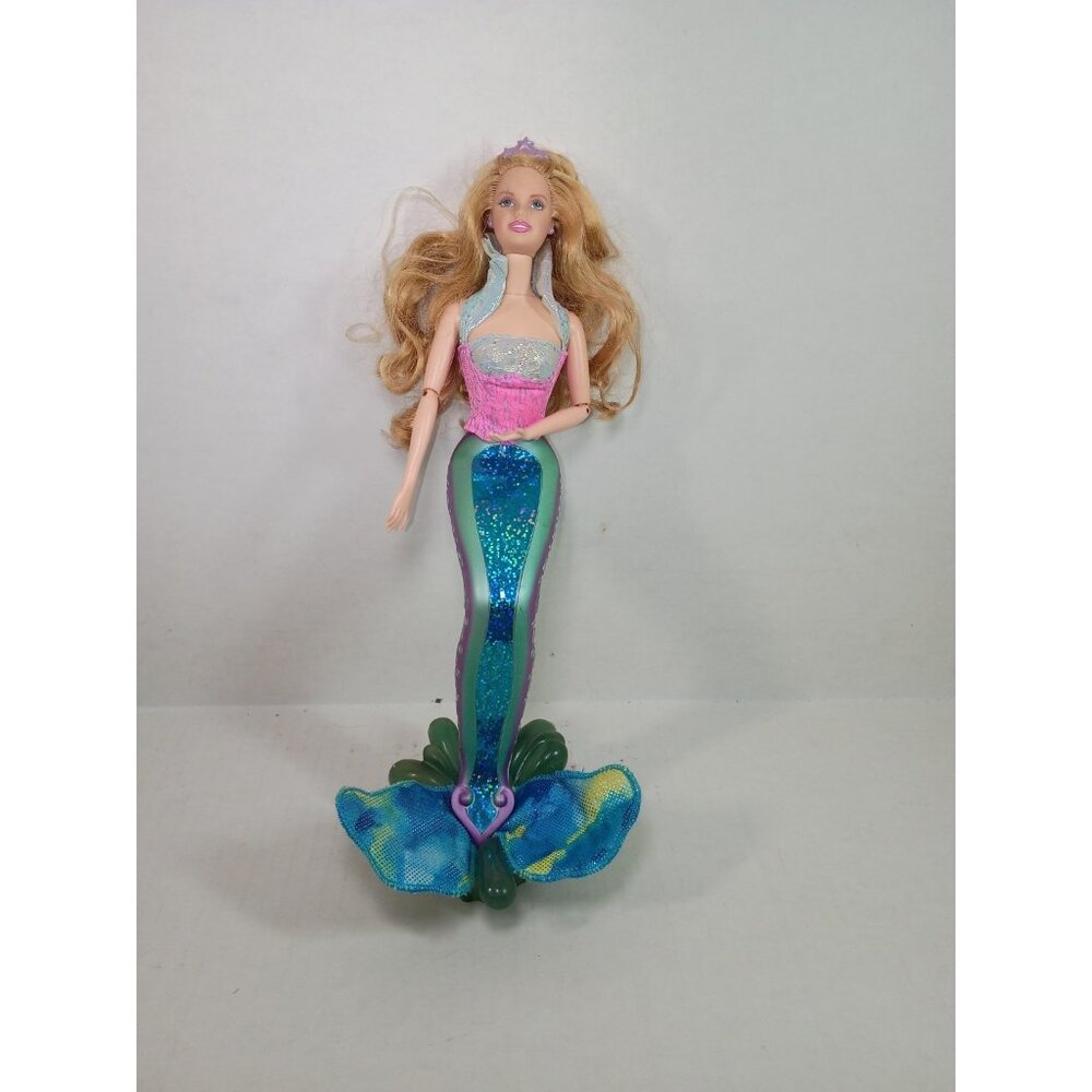 2000 Mattel MAGICAL MERMAIDS Barbie Doll w Light-Up Tail TESTED & WORKS #26837